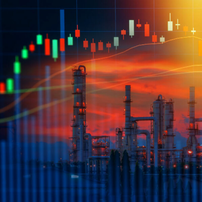 Energy,Crisis,Concept,With,Oil,Refinery,Industry,Background,double,Exposure.